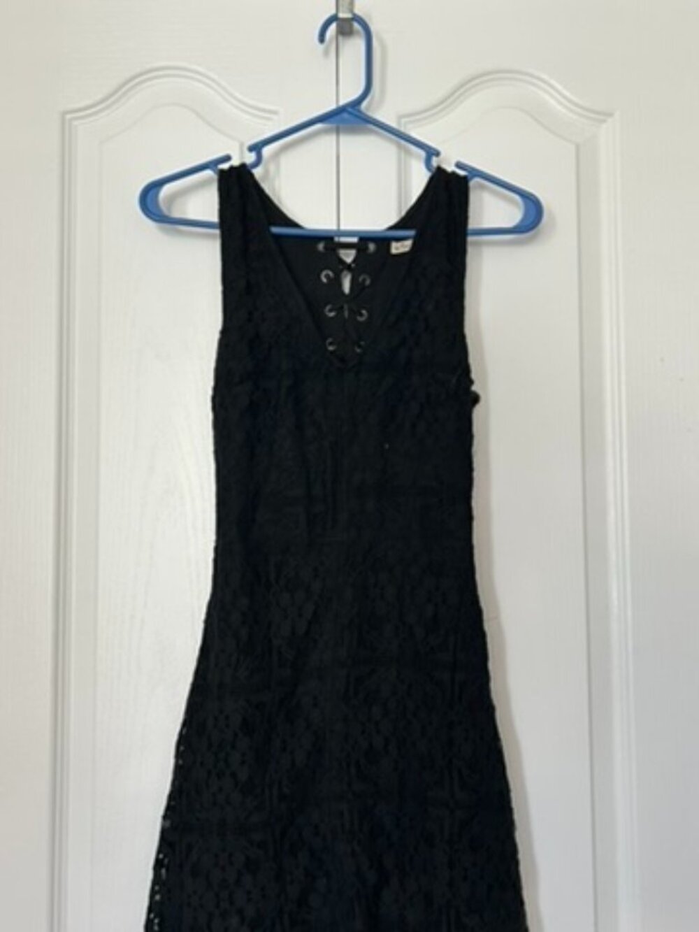 Hollister | Black Lace Corset Open Back Mini Dress | Size 00